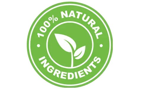 100% Natural ingredients seal